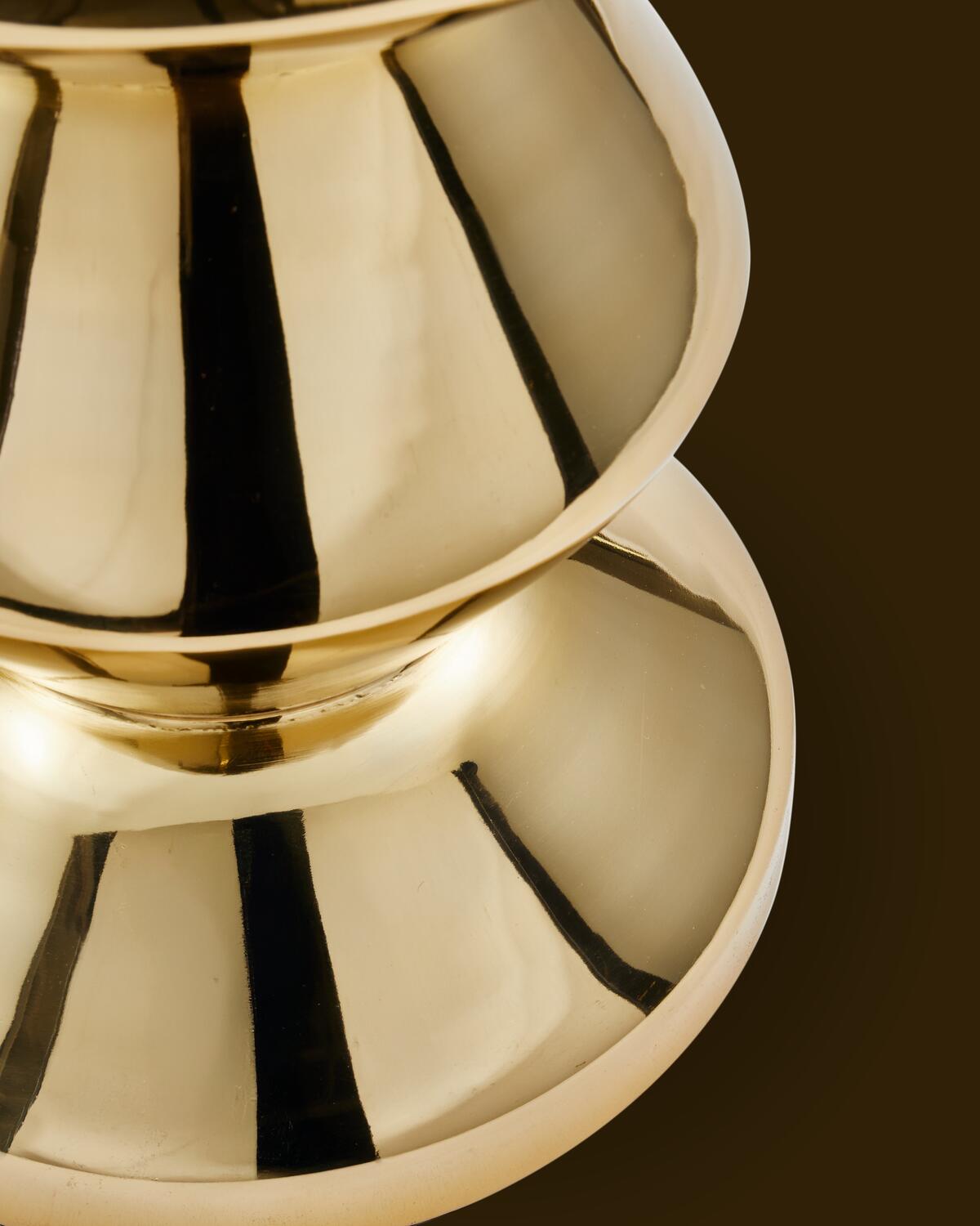 Zig Zag metal skammel - Guld